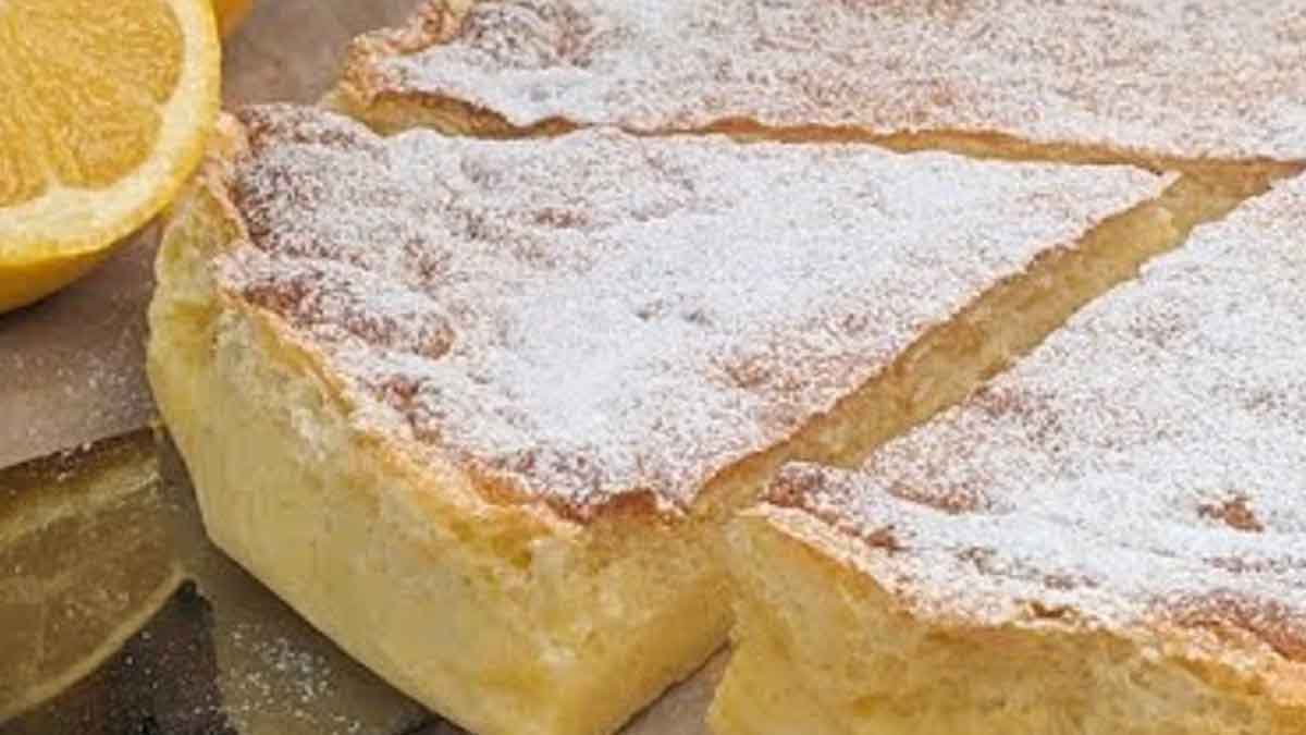 Gâteau Léger Au Citron Sans Farine Doux Et Fond Dans La Bouche 